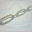 Silver Large Rope Oval Chain