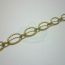 Matte Gold Textured Oval Chain