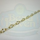 Gold Small Hammered Cable Chain