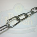 Gunmetal Hammered Flat Oval Chain