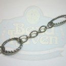 Antique Silver Twisted Links with Flat Oval Chain