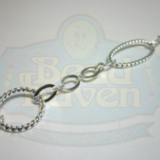 Silver Twist Oval and Round Link Chain