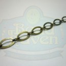 Antique Brass Flat Oval Chain