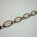 Antique Copper Flat Oval Chain