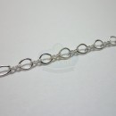Silver Tiny Oval and Peanut Chain