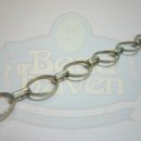 Antique Silver Circle w/Small Link Chain