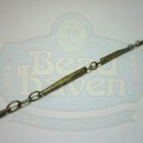 Antique Brass Faceted Bar Chain