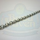 Antique Silver Beveled Rolo Chain