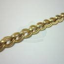 Matte Gold Double Curb w/Bead Chain