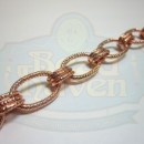 Copper Textured Large Oval Chain