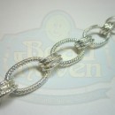 Silver Textured Large Oval Chain