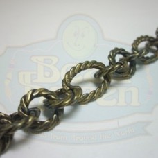 Antique Brass Large Twist Link Chain