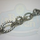 Antique Silver Large Twist Link Chain
