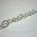 Silver Chain w/Figure 8 and Textured Ovals