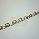 Matte Gold Small Flat Oval Chain