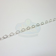 Silver Tiny Flat Cable Chain