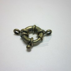 Antique Brass Medium Spring Ring Clasp