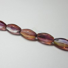 8x16mm Faceted Oval Amethyst Copper Luster
