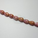7x10mm Faceted Drop Rose Picasso