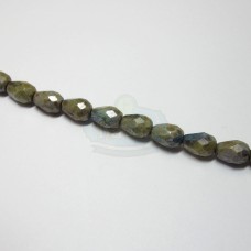 7x10mm Faceted Drop Mossy Blue Picasso