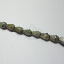 5x7mm Faceted Drop Mossy Blue Picasso