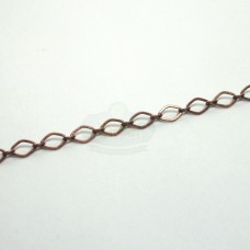 Antique Copper 4x3mm Flat Football Link Chain
